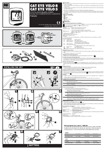 Mode d’emploi Cateye CC-VL800HD Velo 8 Compteur vélo