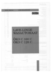 Mode d’emploi Castor ÖKO C 100 C Lave-linge