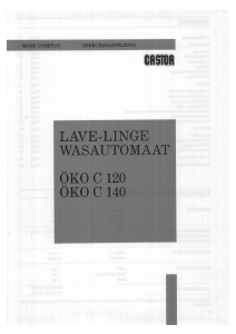 Mode d’emploi Castor ÖKO C 140 Lave-linge