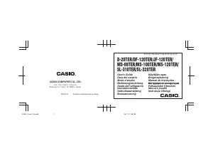 Mode d’emploi Casio MS-100TER Calculatrice