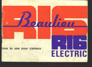 Manual Beaulieu R16 Electric Camcorder