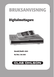 Bruksanvisning Clas Ohlson 8303 Digitalmottagare