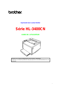 Mode d’emploi Brother HL-3400CN Imprimante