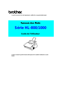 Mode d’emploi Brother HL-1050 Imprimante