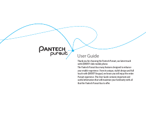 Handleiding Pantech Pursuit Mobiele telefoon