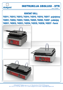 Instrukcja Stalgast 742023 Kontakt grill