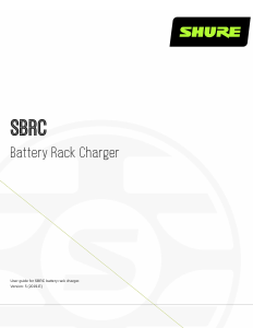 Handleiding Shure SBRC Batterijlader