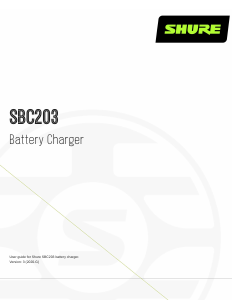 Handleiding Shure SBC203 Batterijlader