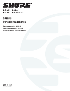 Manual Shure SRH145 Headphone