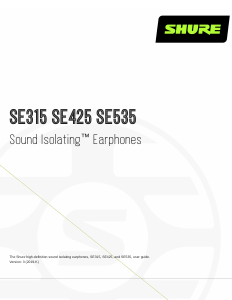 Manual Shure SE535 Headphone