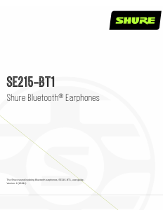 Manual Shure SE215-BT1 Headphone