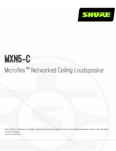 Handleiding Shure MXN5-C Luidspreker