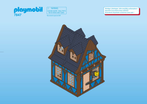 Manual Playmobil set 7847 Old Houses Blue timbered house