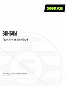 Manual Shure BRH50M Headset