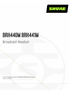 Manual Shure BRH441M Headset