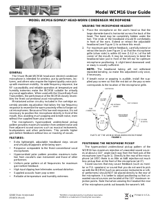 Handleiding Shure WCM16 Headset