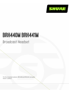 Manual Shure BRH440M Headset