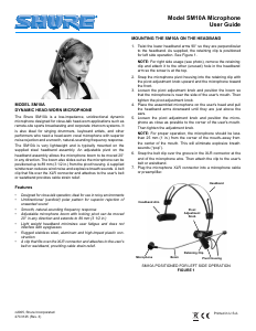 Manual de uso Shure SM10A Headset