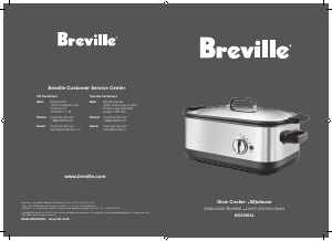 Mode d’emploi Breville BSC560XL Mijoteuse