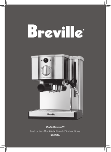 Manual Breville ESP8XL Café Roma Espresso Machine