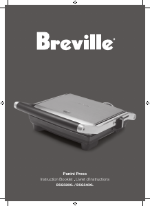 Manual Breville BSG540XL Panini Press Contact Grill