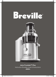 Handleiding Breville JE98XL Juice Fountain Plus Sapcentrifuge