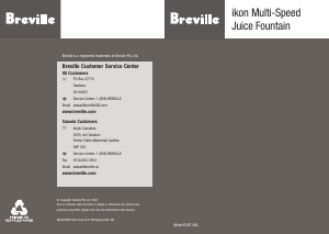 Mode d’emploi Breville BJE510XL Presse-fruits