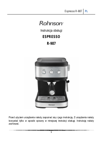 Instrukcja Rohnson R-987 Ekspres do espresso