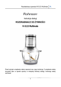 Instrukcja Rohnson R-5115 Multimate Rozdrabniacz kuchenny