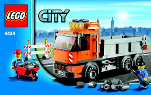 Brugsanvisning Lego set 4434 City Lastbil til vejarbejde