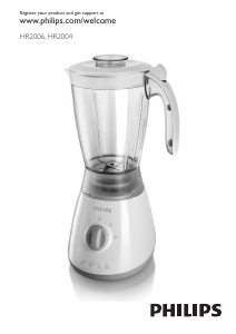 Manual Philips HR2006 Blender