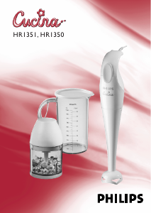 Manuale Philips HR1351 Cucina Frullatore a mano