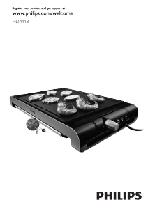 Manual Philips HD4418 Table Grill