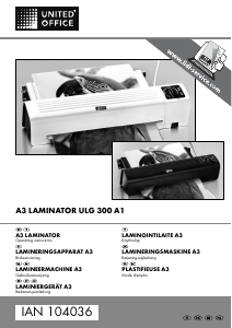 Manual United Office IAN 104036 Laminator