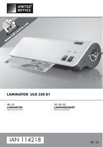 Manual United Office IAN 114218 Laminator