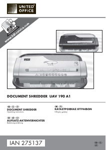 Manual United Office IAN 275137 Paper Shredder