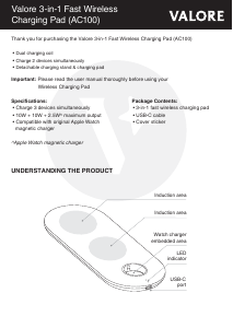 Handleiding Valore AC100 Draadloze oplader