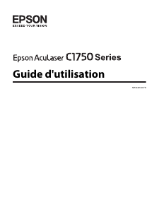 Mode d’emploi Epson AcuLaser C1750W Imprimante