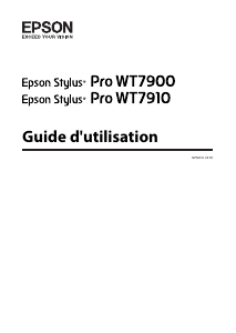 Mode d’emploi Epson WT7910 Stylus Pro Imprimante