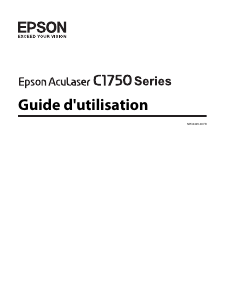 Mode d’emploi Epson AcuLaser C1750N Imprimante