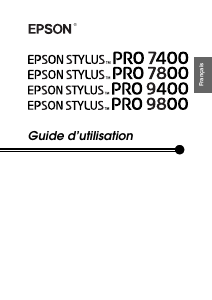 Mode d’emploi Epson Stylus Pro 7800 Imprimante