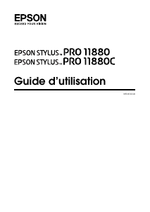 Mode d’emploi Epson Stylus Pro 11880C Imprimante