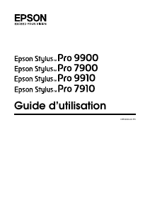 Mode d’emploi Epson Stylus Pro 9910 Imprimante
