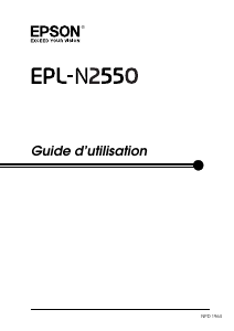 Mode d’emploi Epson EPL-N2550D Imprimante