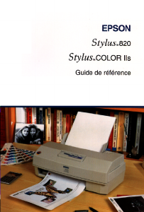 Mode d’emploi Epson Stylus 820 Imprimante