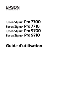 Mode d’emploi Epson Stylus Pro 7710 Imprimante