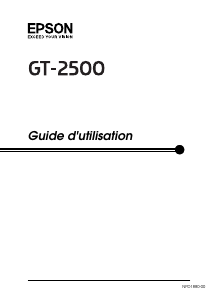 Mode d’emploi Epson GT-2500 Scanner