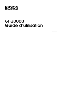 Mode d’emploi Epson GT-20000 Scanner