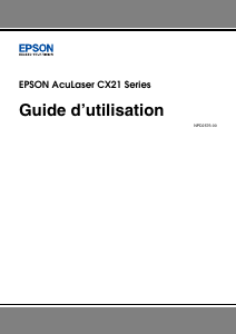 Mode d’emploi Epson AcuLaser CX21N Imprimante multifonction