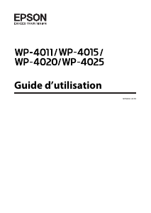 Mode d’emploi Epson WP-4011 Workforce Pro Imprimante multifonction